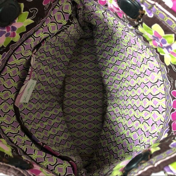 Vera Bradley Medium Tote Bag Purple Punch Retired - Picture 2 of 5